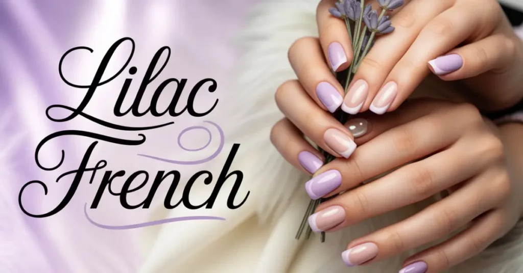 Lilac French nails