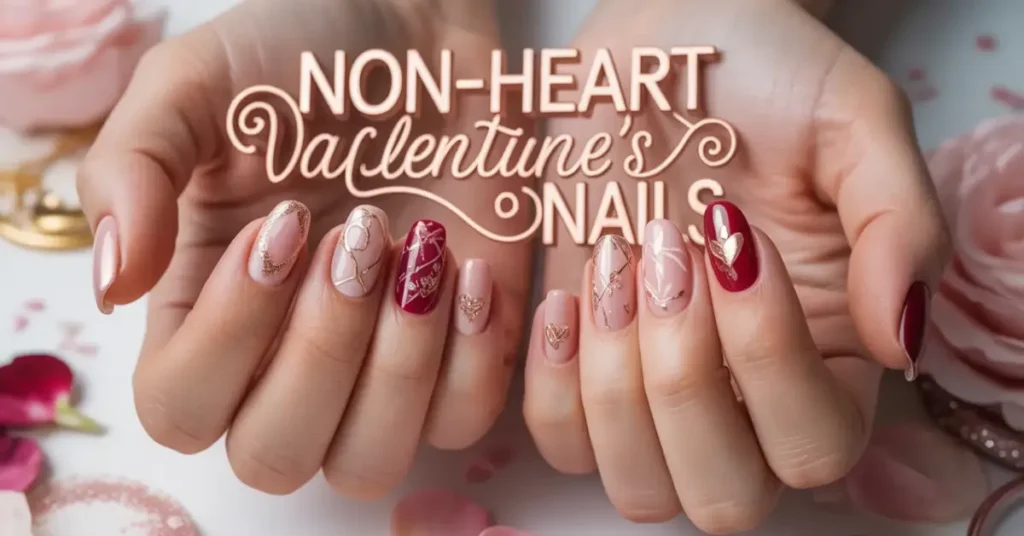 Non-Heart Valentine’s Nails