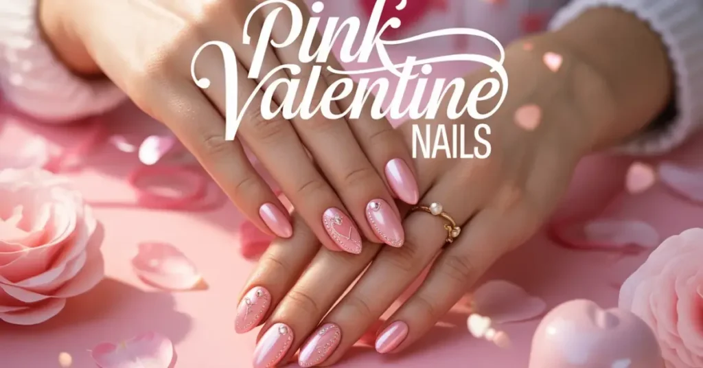 Pink Valentine Nails
