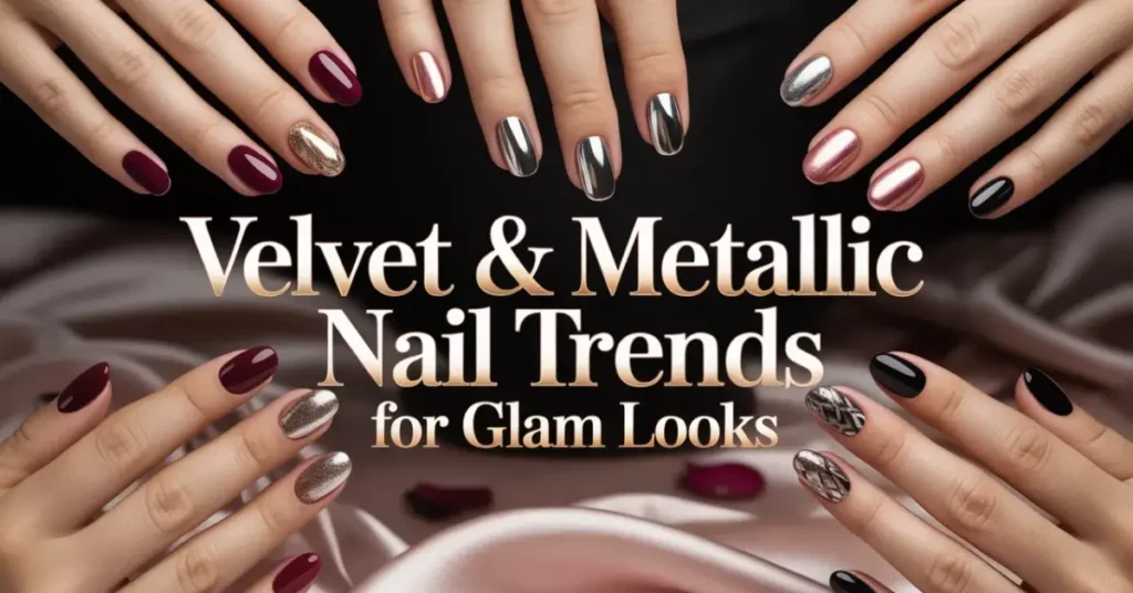 Velvet & Metallic Nail Trends for Glam Looks